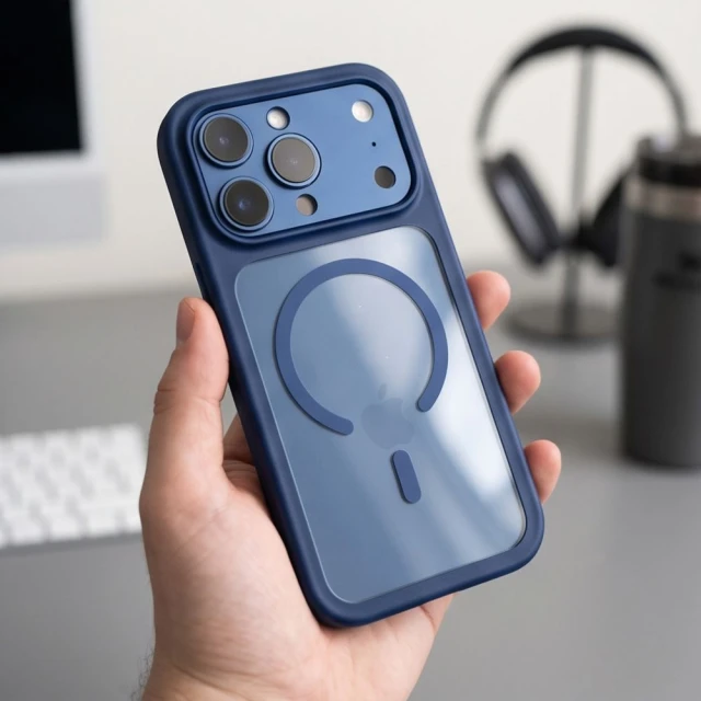 Чехол Tech-Protect MagOne CC + Glass (2 pack) для iPhone 18 Pro Max | 17 Pro Max Deep Blue with MagSafe (5906302326341)