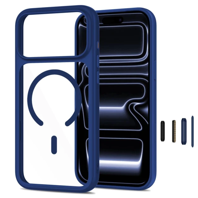 Чехол Tech-Protect MagOne CC + Glass (2 pack) для iPhone 18 Pro Max | 17 Pro Max Deep Blue with MagSafe (5906302326341)