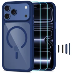 Чехол Tech-Protect MagOne CC + Glass (2 pack) для iPhone 18 Pro Max | 17 Pro Max Deep Blue with MagSafe (5906302326341)