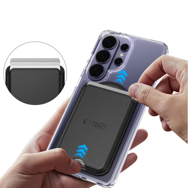Чохол Tech-Protect CH02 MagWallet Universal Magnetic Card Holder Black with MagSafe (5906302326402)