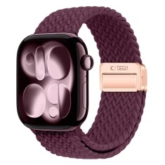 Ремешок Tech-Protect Nylonmag для Apple Watch Series 11 | 10 42 mm | Series 9 | 8 | 7 41 mm | 6 | 5 | SE 40 mm Burgundy (5906302326525)