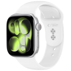 Ремешок Tech-Protect Silicone для Apple Watch Series 11/10 42 mm | Series 9/8/7 41 mm | 6/5/SE 40 mm White (5906302326594)