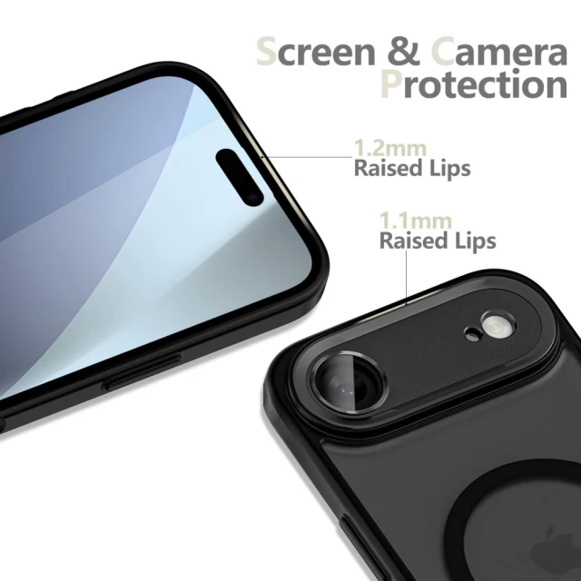 Чехол Tech-Protect MagCam для iPhone 17 Air Matte Black with MagSafe (5906302330065)