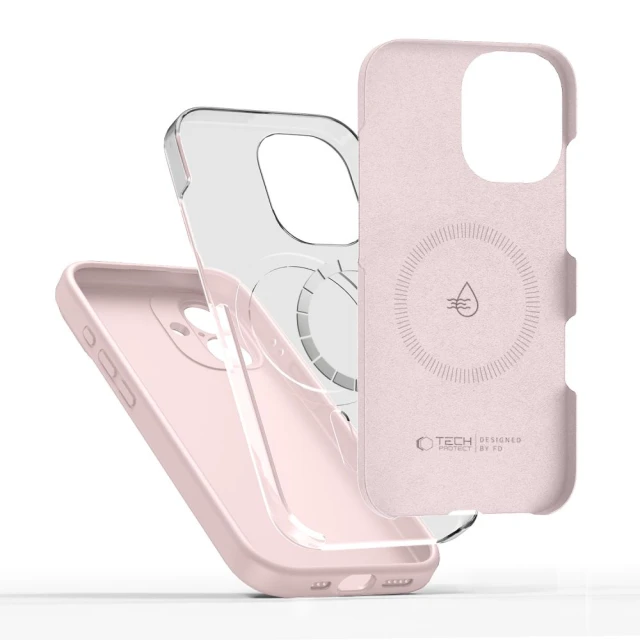 Чехол Tech-Protect Silicone для iPhone 17 Pink Pearl with MagSafe (5906302330218)