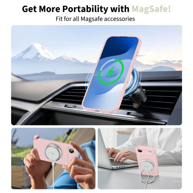 Чохол Tech-Protect Silicone для iPhone 17 Air Pink Pearl with MagSafe (5906302330225)