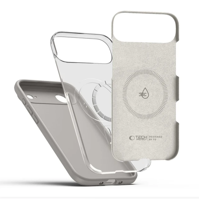 Чохол Tech-Protect Silicone для iPhone 17 Air Stone Grey with MagSafe (5906302330263)
