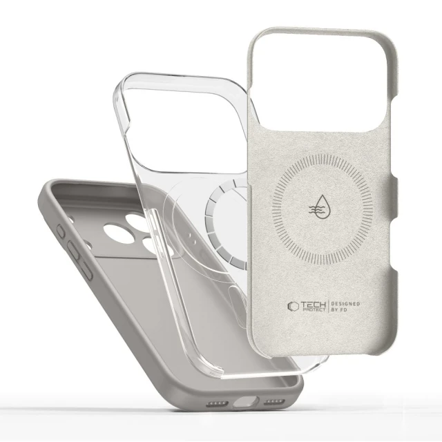Чохол Tech-Protect Silicone для iPhone 17 Pro Max Stone Grey with MagSafe (5906302330287)