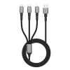 Кабель Tech-Protect UltraBoost 3-in-1 USB-A to Lightning | UCB-C | Micro-USB 15W 1.2 m Iron Grey (5906302330294)