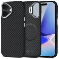 Чохол Tech-Protect Ion Carbon для iPhone 17 Black Silver with MagSafe (5906302330331)