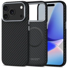 Чохол Tech-Protect Ion Carbon для iPhone 17 Pro Max Black Silver with MagSafe (5906302330362)