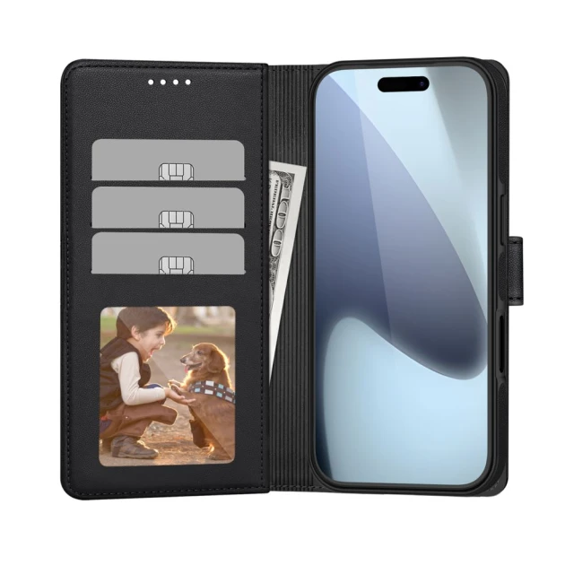 Чохол-книжка Tech-Protect Wallet для iPhone 17 Air Matte Black with MagSafe (5906302330386)