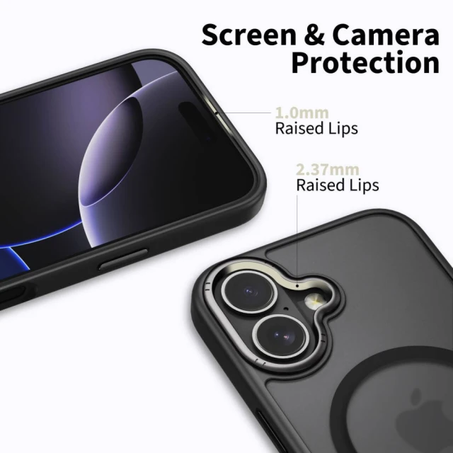 Чохол Tech-Protect MagEdge для iPhone 17 Matte Black Gunmetal with MagSafe (5906302330454)