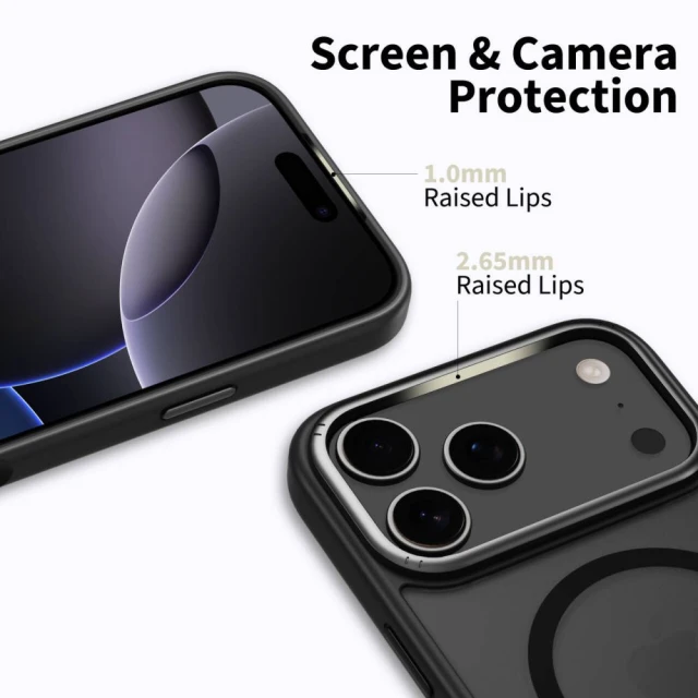 Чохол Tech-Protect MagEdge для iPhone 17 Pro Max Matte Black Gunmetal with MagSafe (5906302330485)