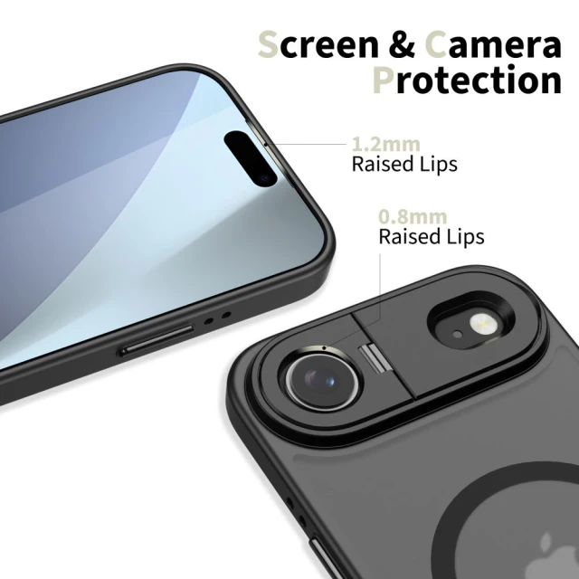 Чохол Tech-Protect MagStand для iPhone 17 Air Matte Black with MagSafe (5906302330508)