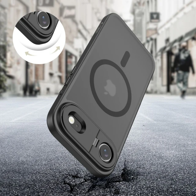 Чохол Tech-Protect MagStand для iPhone 17 Air Matte Black with MagSafe (5906302330508)