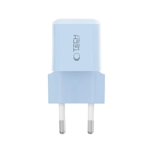 Мережевий зарядний пристрій Tech-Protect NCM25 QC/PD 25W USB-C Baby Blue (5906302330560)