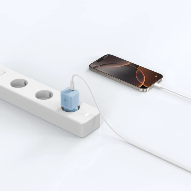Мережевий зарядний пристрій Tech-Protect NCM25 QC/PD 25W USB-C Baby Blue (5906302330560)