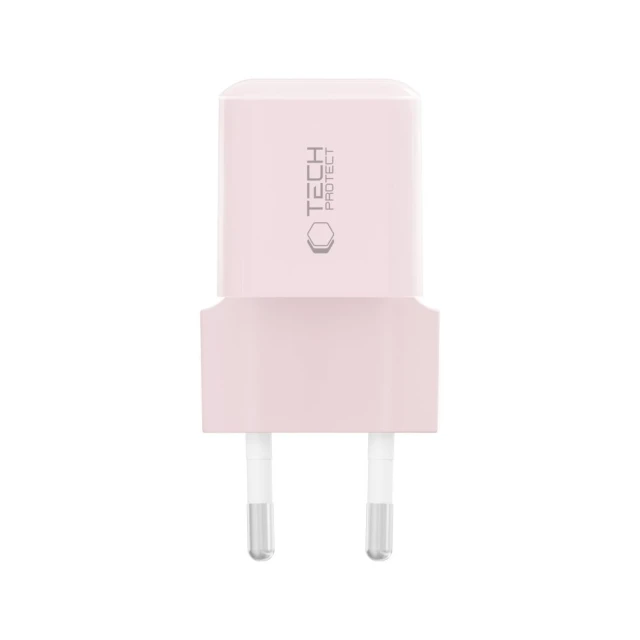 Мережевий зарядний пристрій Tech-Protect NCM25 QC/PD 25W USB-C Baby Pink (5906302330577)