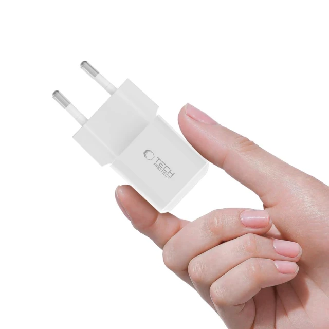 Мережевий зарядний пристрій Tech-Protect NCM25 QC/PD 25W USB-C White (5906302330584)