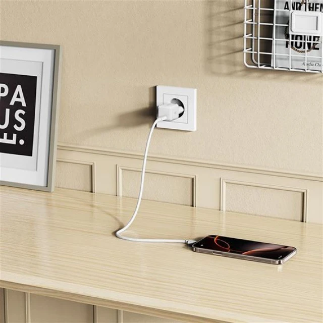 Мережевий зарядний пристрій Tech-Protect NCM25 QC/PD 25W USB-C White (5906302330584)