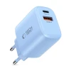 Мережевий зарядний пристрій Tech-Protect NCA20 QC/PD 20W USB-C | USB-A Baby Blue (5906302330652)