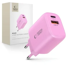 Сетевое зарядное устройство Tech-Protect NCA30 QC/PD 30W USB-C | USB-A Baby Pink (5906302330669)