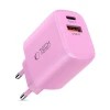Мережевий зарядний пристрій Tech-Protect NCA30 QC/PD 30W USB-C | USB-A Baby Pink (5906302330669)