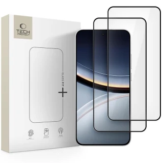 Захисне скло Tech-Protect Glass Fit+ для Xiaomi Poco F7 5G Black (2 pack) (5906302330737)