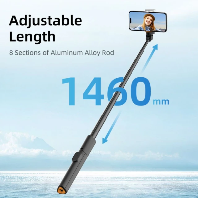 Універсальний штатив Tech-Protect Bluetooth Selfie Stick Tripod Black (5906302330867)