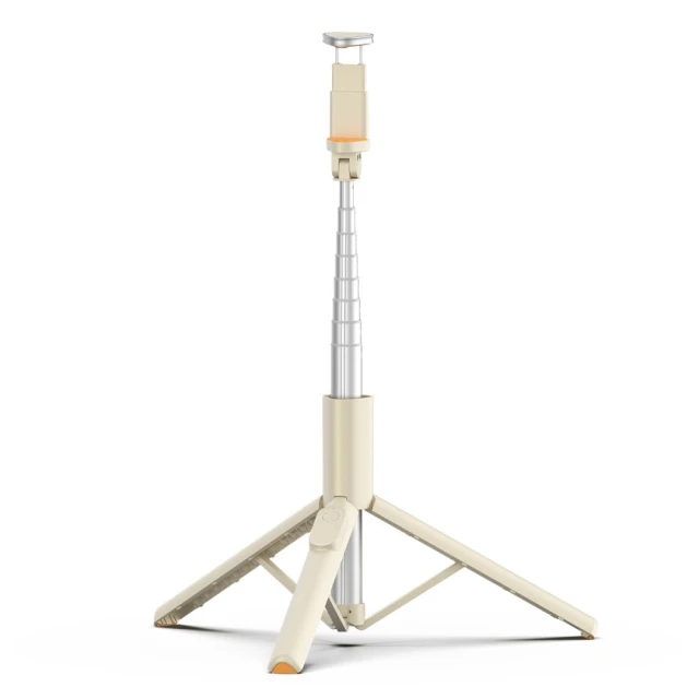 Універсальний штатив Tech-Protect Bluetooth Selfie Stick Tripod Beige (5906302330874)