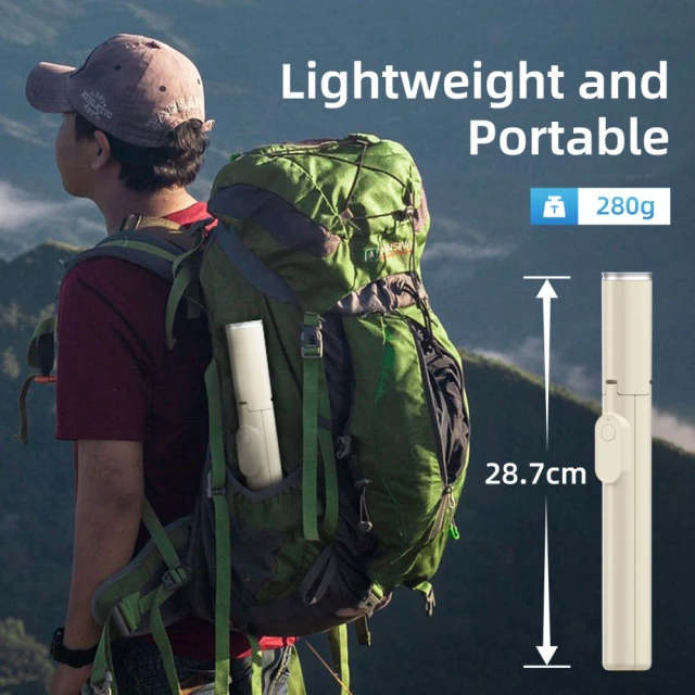 Універсальний штатив Tech-Protect Bluetooth Selfie Stick Tripod Beige (5906302330874)