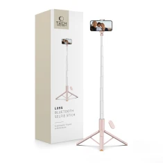 Універсальний штатив Tech-Protect Bluetooth Selfie Stick Tripod Pink (5906302330898)