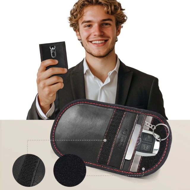 Чохол-блокування RFID сигналів Tech-Protect KLR100 Black Red (5906302330959)