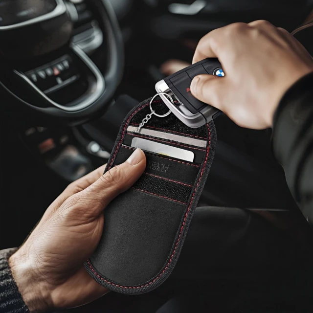 Чохол-блокування RFID сигналів Tech-Protect KLR100 Black Red (5906302330959)
