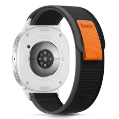 Ремінець Tech-Protect Nylon Stripe для Samsung Galaxy Watch 8 40 mm | Classic 44/46 mm Black/Orange (5906302331239)