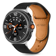 Ремінець Tech-Protect LeatherFit для Samsung Galaxy Watch 8 44 | 40 mm/8 Classic 46 mm Black (5906302331246)