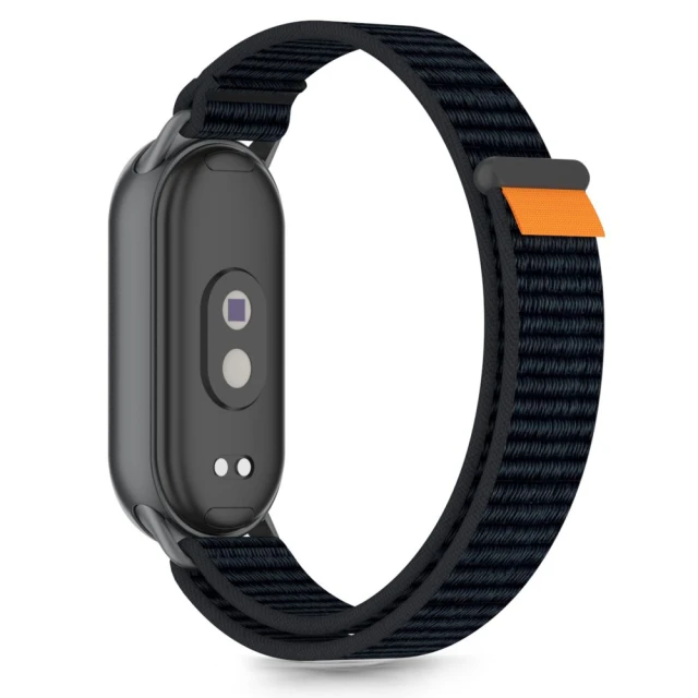 Ремінець Tech-Protect Nylon Stripe для Xiaomi Smart Band 8/9/10/NFC Black/Orange (5906302331468)