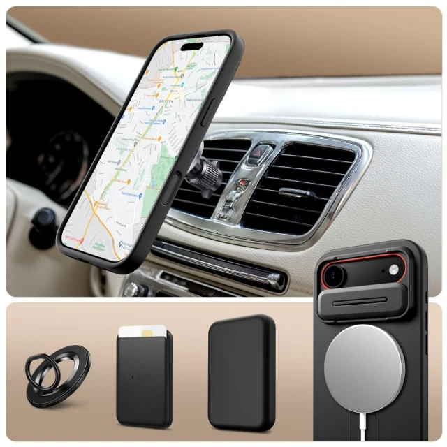 Чохол Tech-Protect Kevlar Aura для iPhone 17 Air Black with MagSafe (5906302331666)