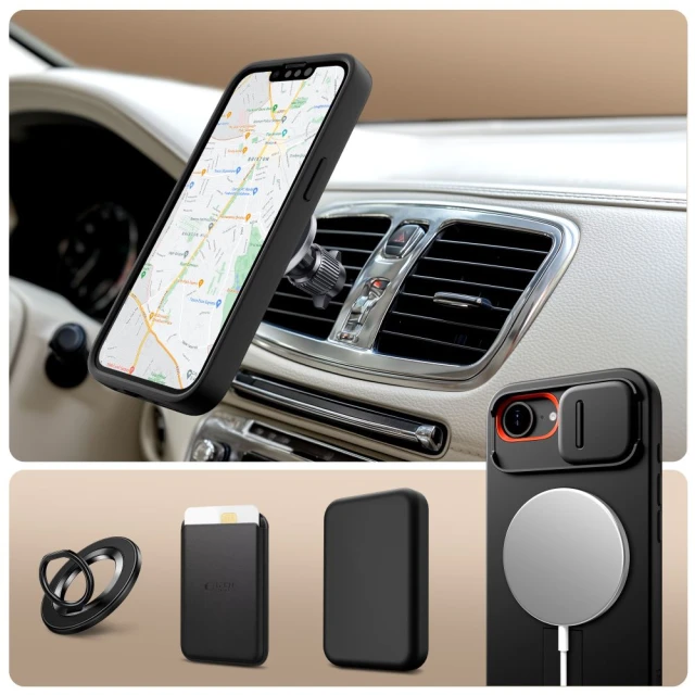Чохол Tech-Protect Kevlar Aura для iPhone 16e Black with MagSafe (5906302331697)