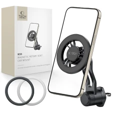 Автодержатель Tech-Protect N56 Magnetic Rotable Vent Car Mount Black with MagSafe (5906302331765)