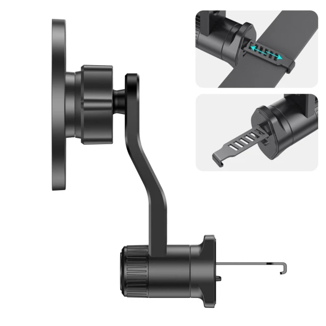 Автотримач Tech-Protect N56 Magnetic Rotable Vent Car Mount Black with MagSafe (5906302331765)