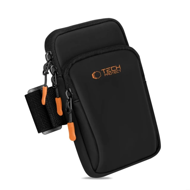 Чехол Tech-Protect на руку M7 Universal Sport Armband Black Orange (5906302331772)
