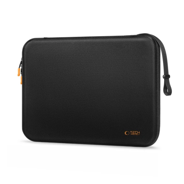 Чохол-папка для ноутбука Tech-Protect Hardpouch Laptop 15–16 inch Black Orange (5906302331819)