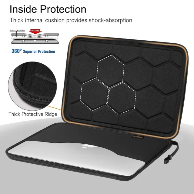 Чехол-папка для ноутбука Tech-Protect Hardpouch Laptop 15–16 inch Black (5906302331826)