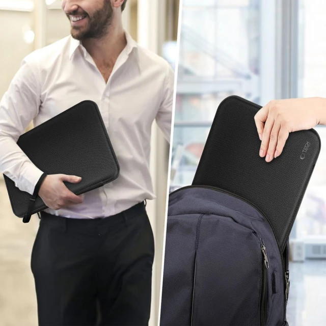 Чохол-папка для ноутбука Tech-Protect Hardpouch Laptop 13–14 inch Black (5906302331840)