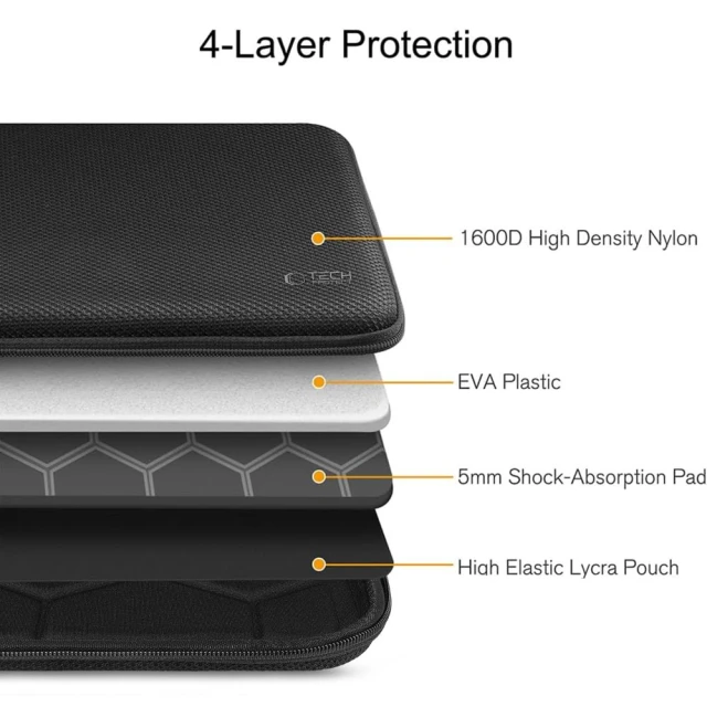 Чохол-папка для ноутбука Tech-Protect Hardpouch Laptop 13–14 inch Black (5906302331840)