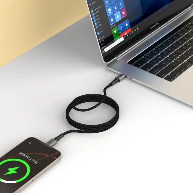 Кабель Tech-Protect Ultraboost DNA MagTwist USB-C to USB-C PD 100W 2m Iron Grey (5906302331871)