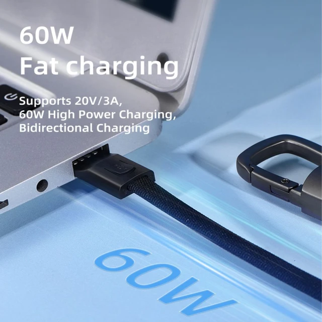 Кабель Tech-Protect Ultraboost DNA Keychain USB-C to USB-C PD 60W 0.17m Iron Grey (5906302331963)