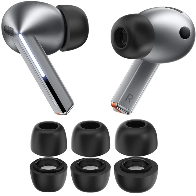 Накладки Tech-Protect Ear Tips для Samsung Galaxy Buds 3 Pro (3 pack) Grey (5906302332915)