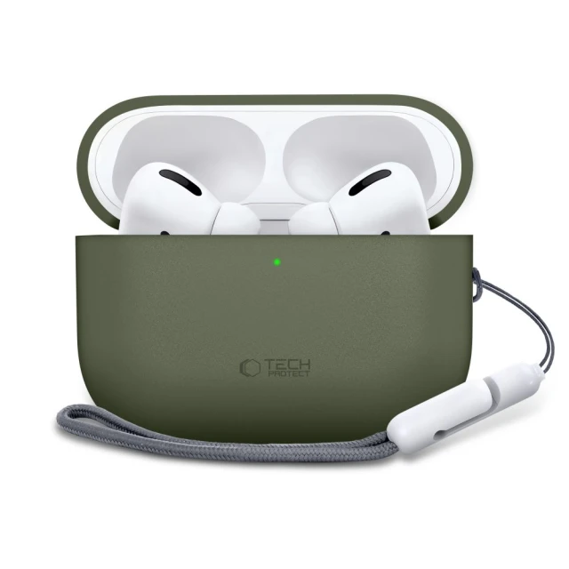 Чохол для навушників Tech-Protect Silicone для AirPods Pro 3 Olive Green (5906302333073)